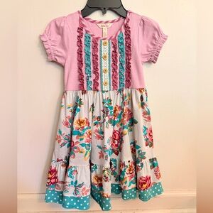 Matilda Jane Pink and Teal Floral Dress